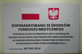 Dotacja celowa z Funduszu Medycznego na zakup urządzeń robotycznych do rehabilitacji 