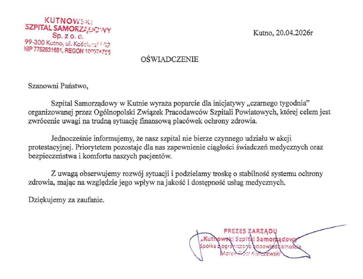 Oświadczenie protest